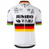 Set Fietsshirt + Korte Koersbroek 2020 Team Jumbo-Visma World Champion N001